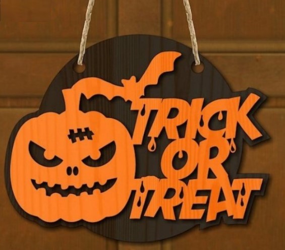 Halloween door decor