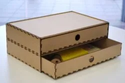 Organized box with two compartments