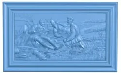 Painting of hunters resting