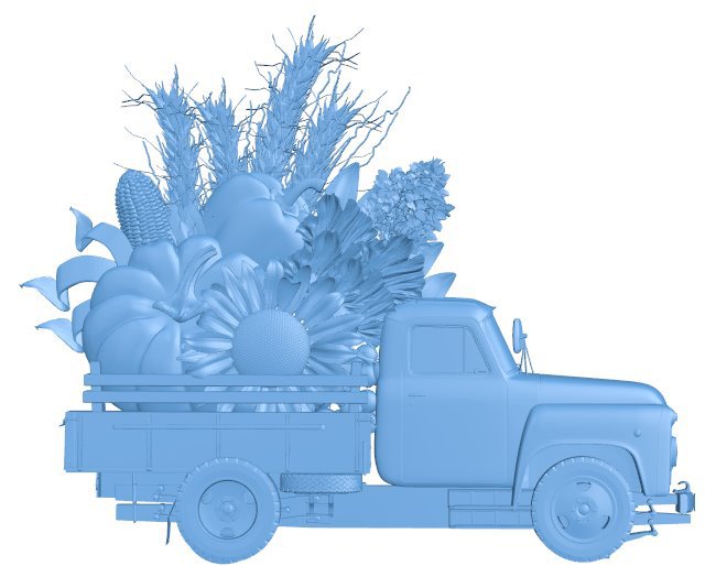 Loaded truck flowers