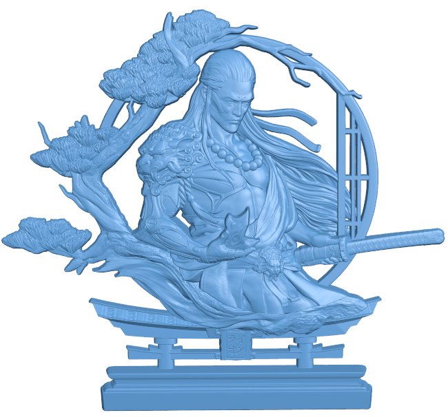 Samurai carving