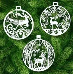 Christmas Tree Deer Decor