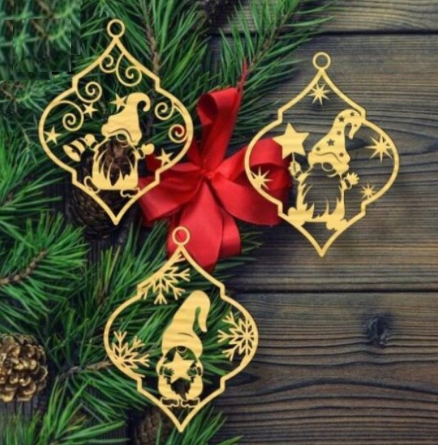 Gnomes on Christmas tree decorations