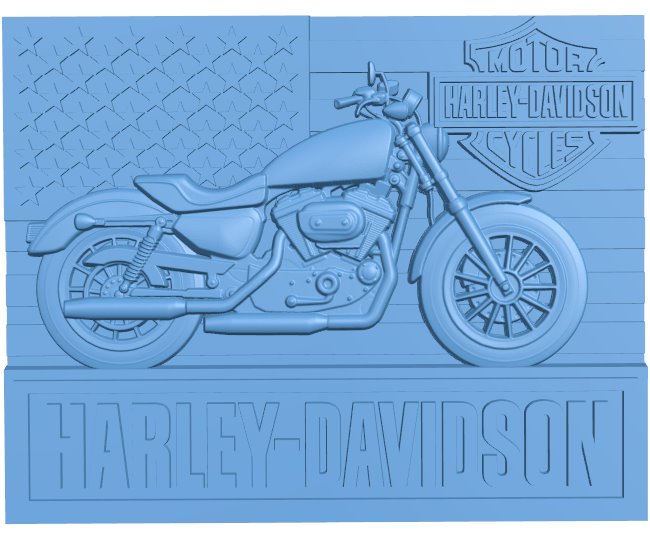 Painting of Harley Davidson motorcycles