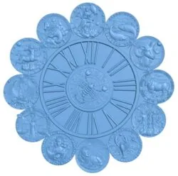 Zodiac wall clock