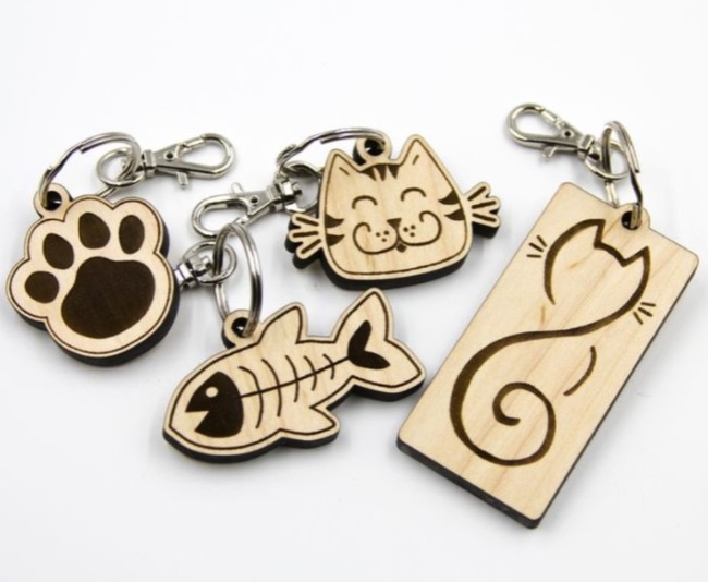 Animal Wooden Keyrings