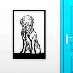 Dog tree wall art