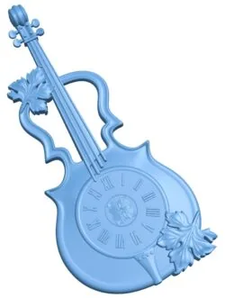 Violin-shaped wall clock