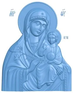 Icon Of The Most Holy Theotokos Unfading Color