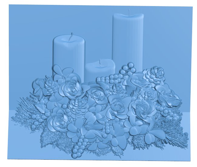 Candle and flower painting