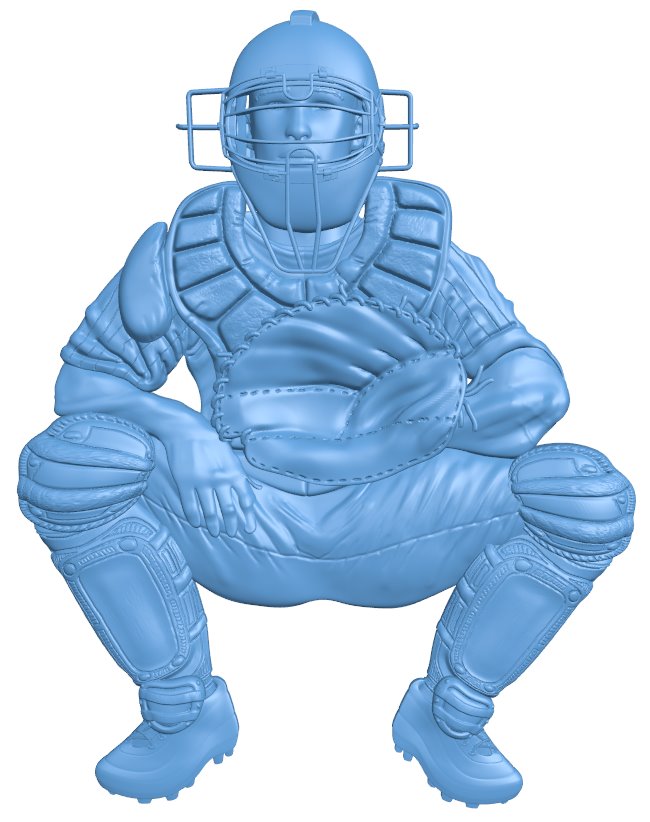 Baseball Catcher Sitting