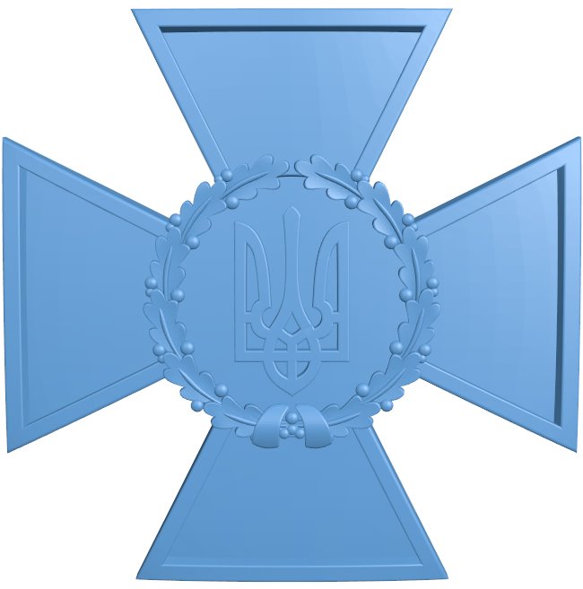 Coat of arms of Ukraine on the St. George Cross