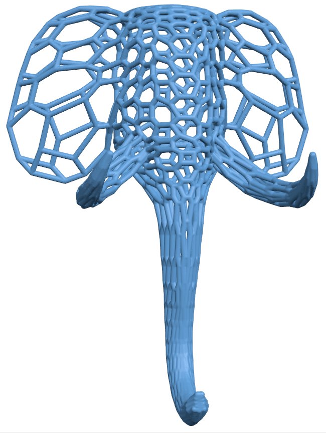 Elephant voronoi - head