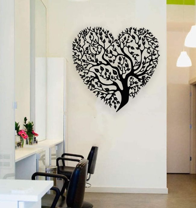 Heart tree wall decor