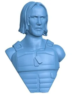 Keanu cyberpunk bust – man