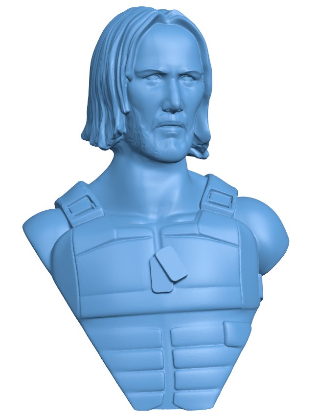 Keanu cyberpunk bust - man