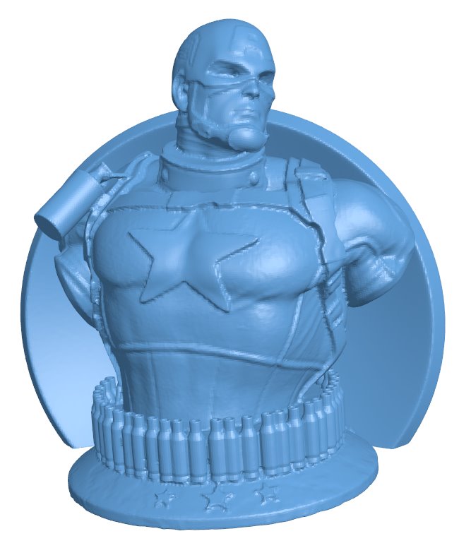 Wicked Marvel Avengers Captain America 3d Bust