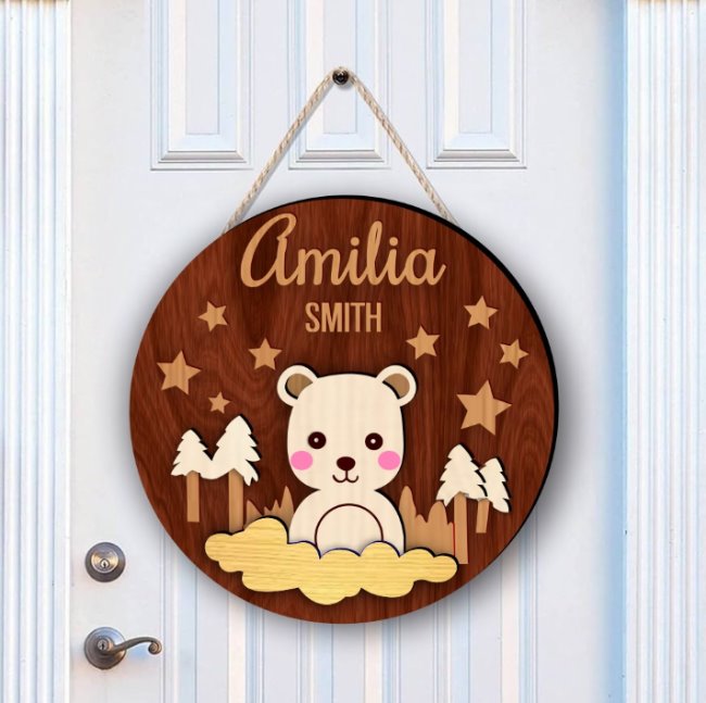 Bear door sign