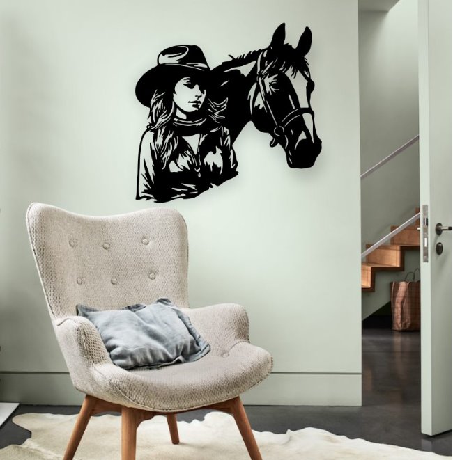 Cowgirl wall decor