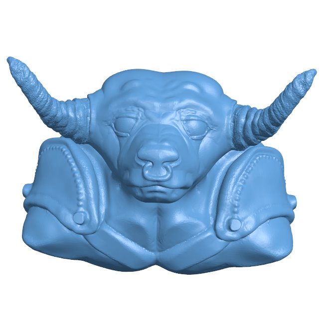 Cow's head Minotaur bust