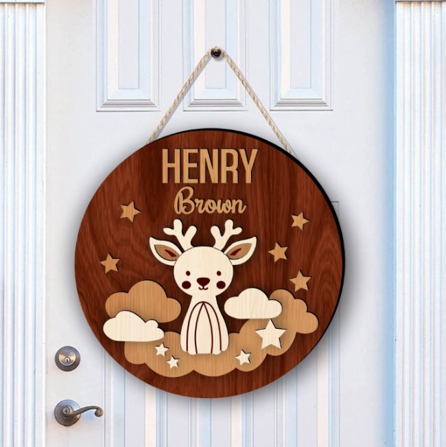 Deer door sign