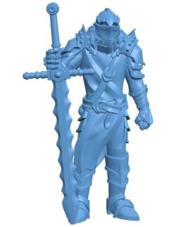 Fantasy medieval knight warrior with great sword