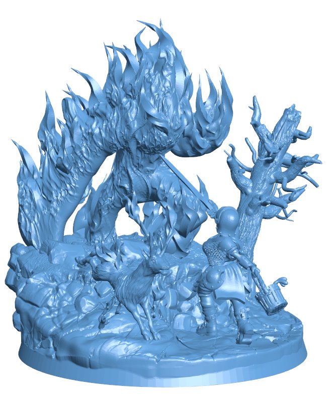 Fire Elemental Diorama