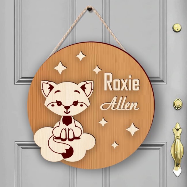 Fox door sign