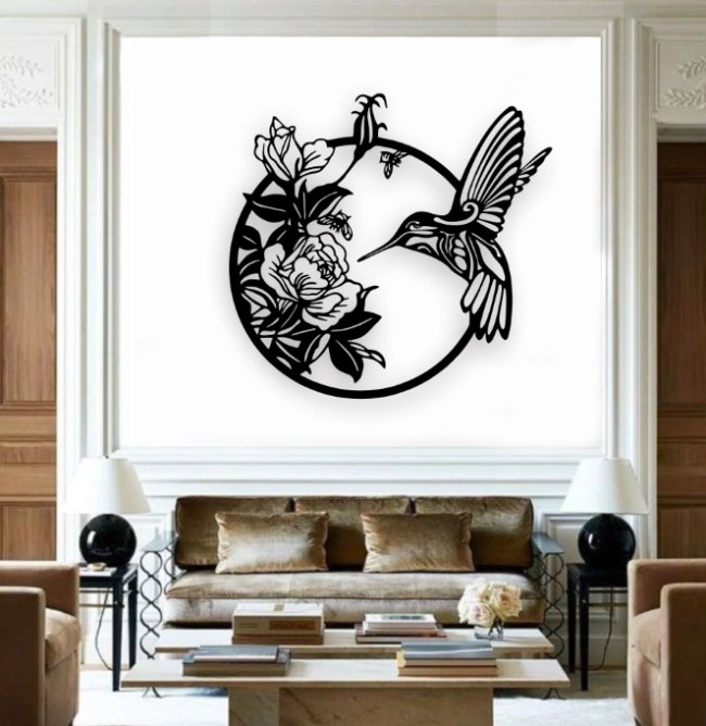 Hummingbird wall decor