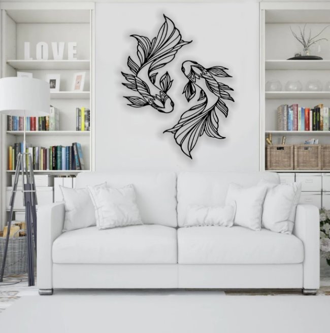 Koi fish wall decor