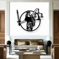 Lady justice wall decor