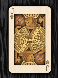 Layered Jack of heart card