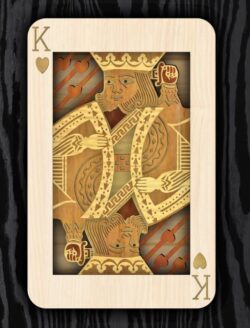 Layered King of heart card