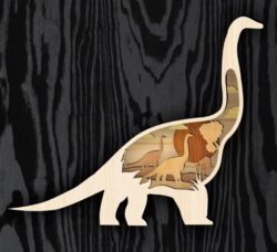 Layered dino diplodocus