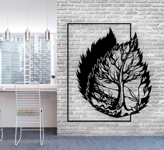 Leaf wall decor