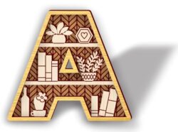 Letter A shelf