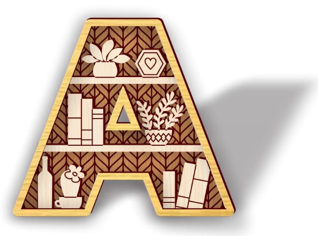 Letter A shelf