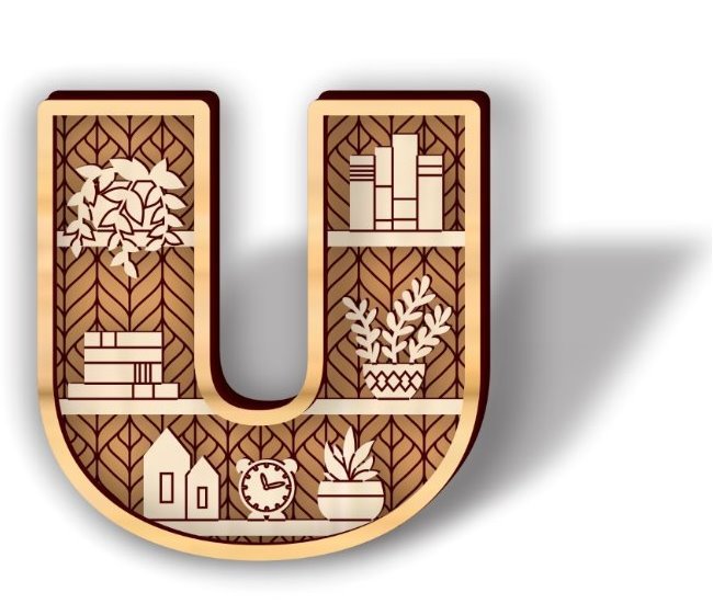 Letter U shelf