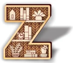 Letter Z shelf