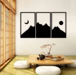 Moon and sun wall decor