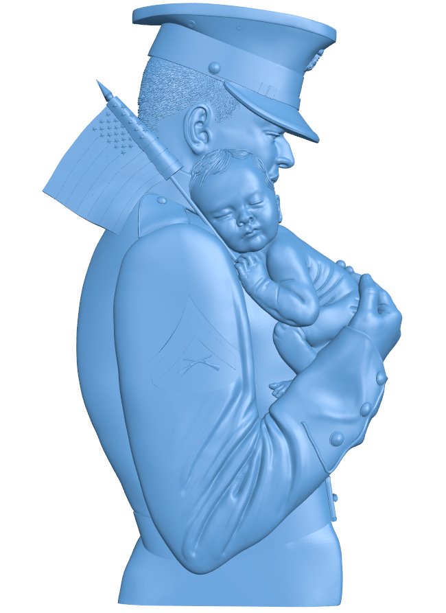 Soldier and child