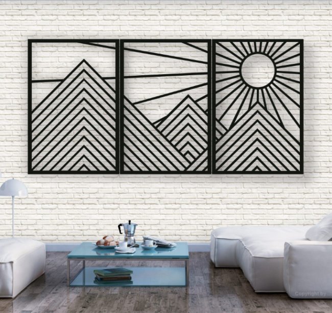 Sun wall decor