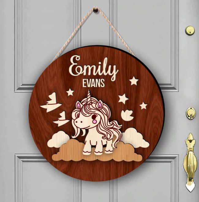 Unicorn door sign