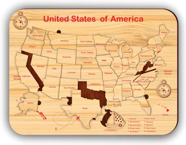 United states of America puzzle