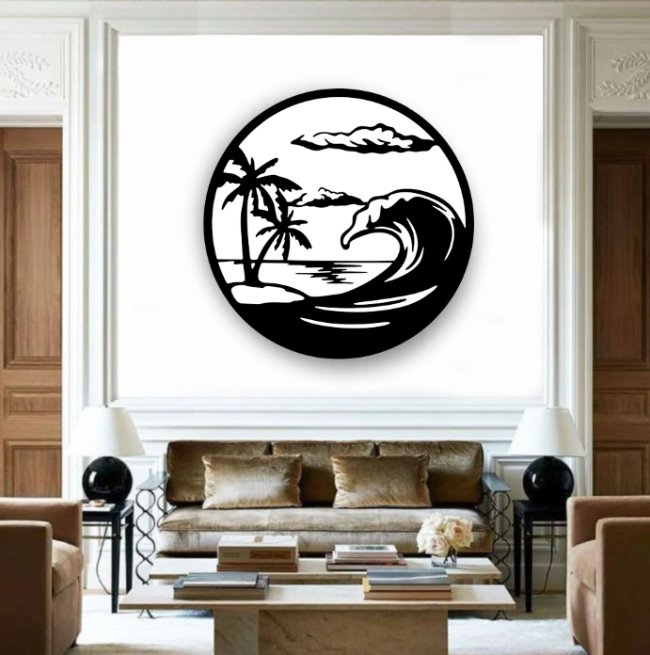 Wave wall decor