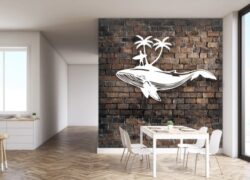 Whale wall decor