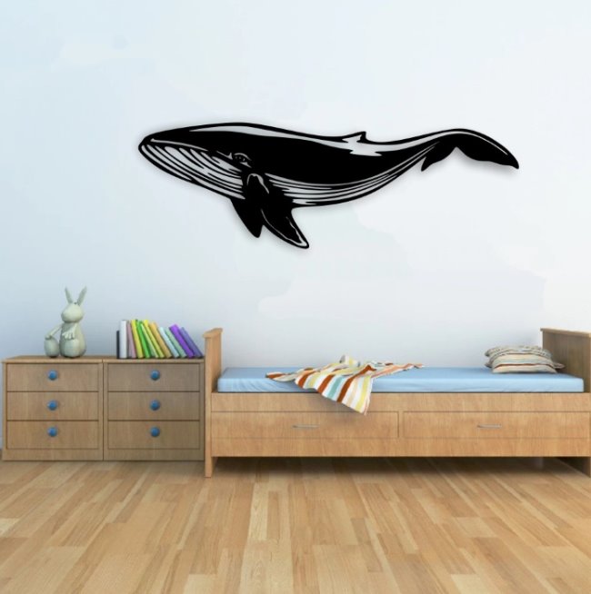 Whale wall decor