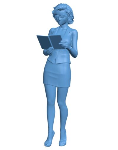 Woman with notepad