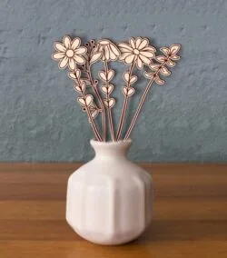 Wooden flowers