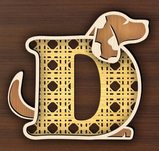 Animal letter D